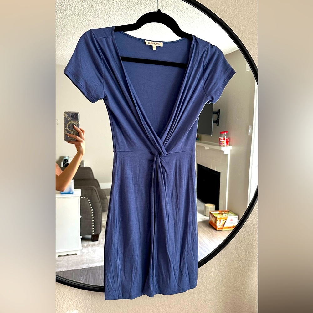 Blue mini dress